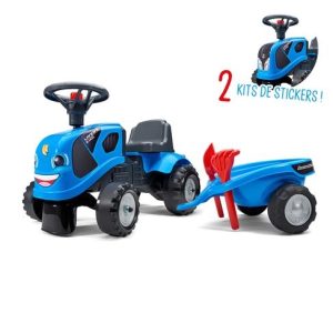 Tractor Landini met aanhanger + schop en hark