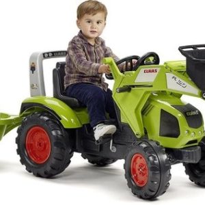 Tractor “Claas Axos 330” + aanhangwagen – groen