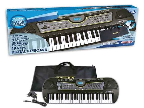 Digital Keyboard met 49 midi toetsen + adapter en draagtas