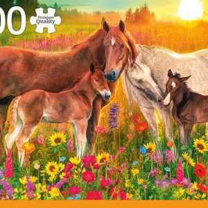 Puzzel (500stuks) – Premium Collection – Horses in the Meadow (500stuks)