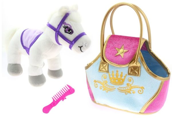 Witte pony in tasje