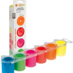 Primo Ready Mix Poster Paint 6x25ml in kartonnen doosje – FLUO