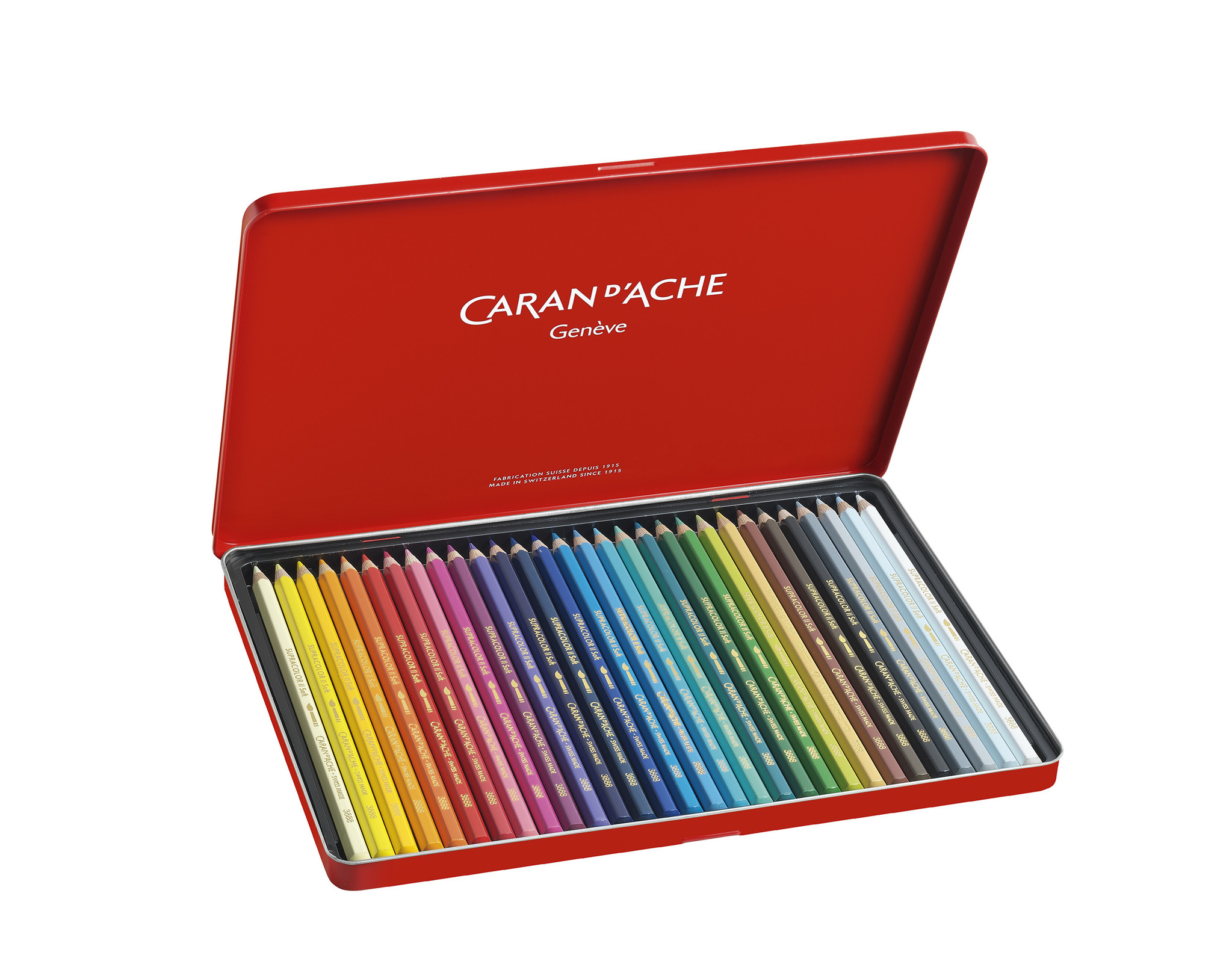 Caran d’Ache Aquarelpotloden Supracolor II Soft – 30stuks in metalen doos