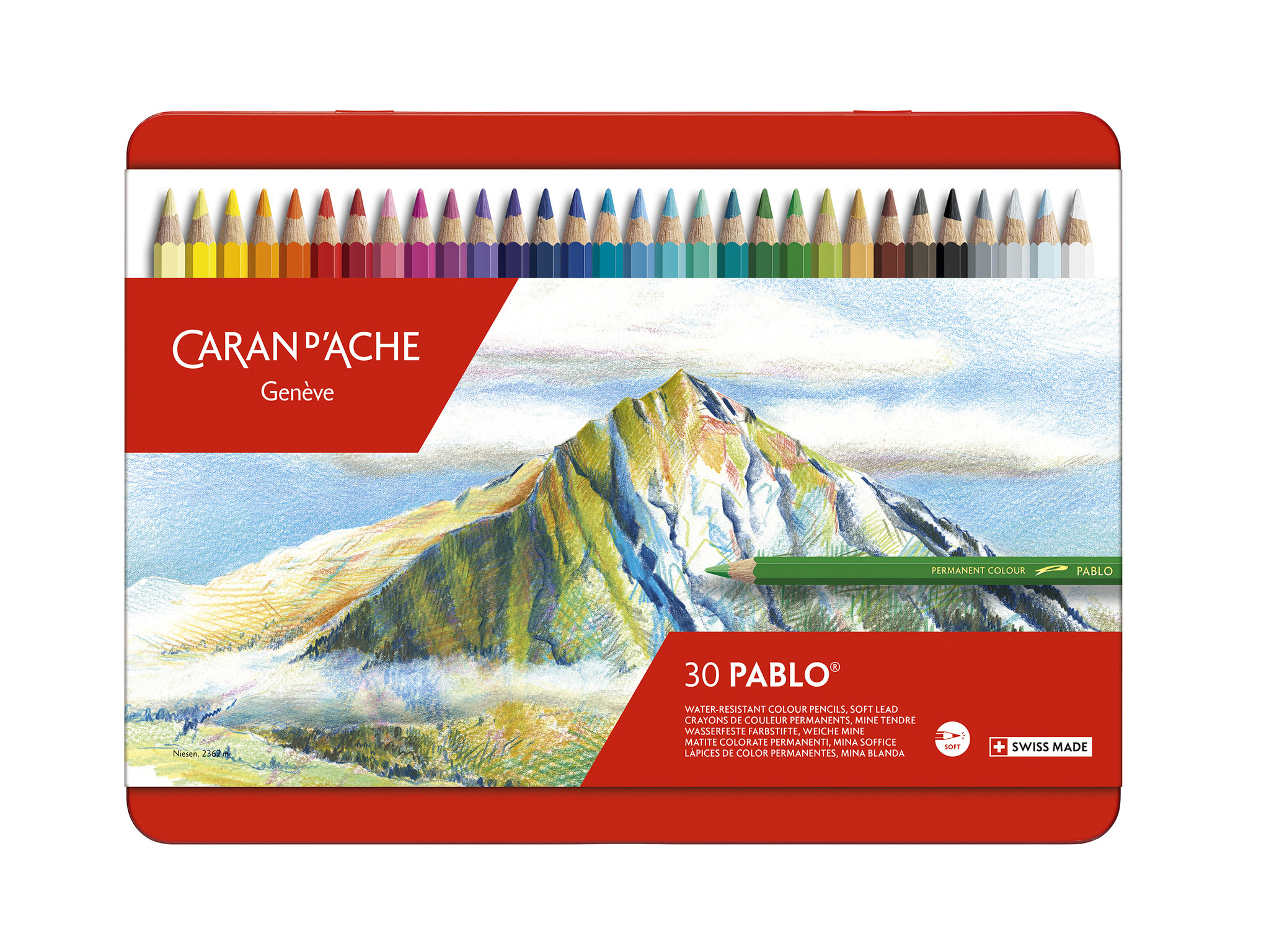 Caran d’Ache Kleurpotloden Pablo – 30stuks in metalen doos