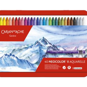 Caran d’Ache Waskrijt “Neocolor II” – 40stuks in metalen doos