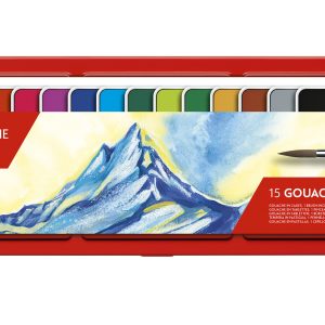 Caran d’Ache Plakkaatverf “Gouache Studio” – 15 kleuren in metalen doos