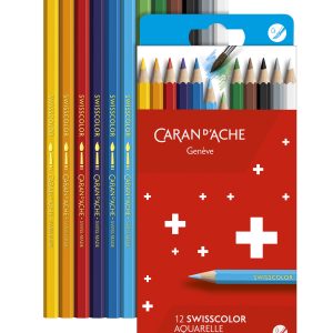 Caran d’Ache Swisscolor Kleurpotlood Aquarel – 12stuks in karton etui