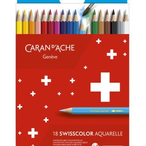 Caran d’Ache Swisscolor Kleurpotlood Aquarel – 18stuks in karton etui