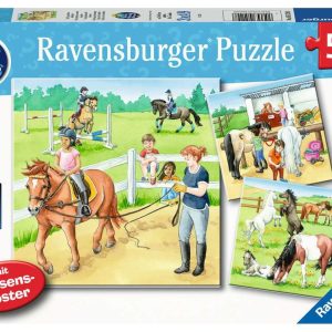 Puzzel (3x49stuks) – Een dag op de manege