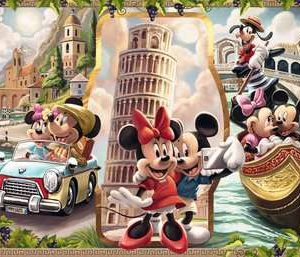 Puzzel (1000stuks) – Disney Mickey Mouse – Vakantie Mickey & Minnie