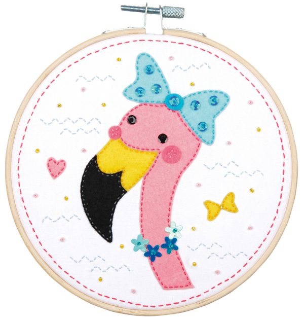 Knutselkit met vilt - Flamingo
