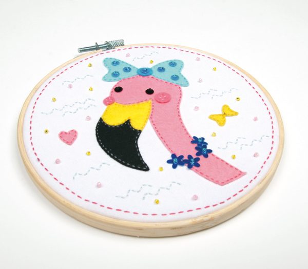 Knutselkit met vilt - Flamingo - Afbeelding 2