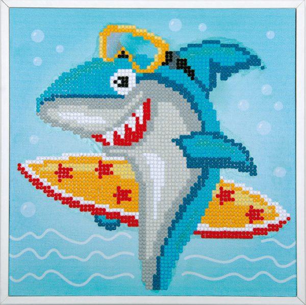 Diamond Painting Kit - Surfende haai