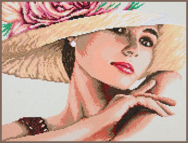 Diamond Painting Kit - Dame met hoed