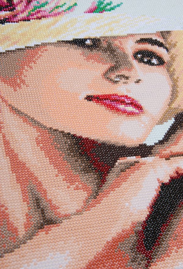 Diamond Painting Kit - Dame met hoed - Afbeelding 3