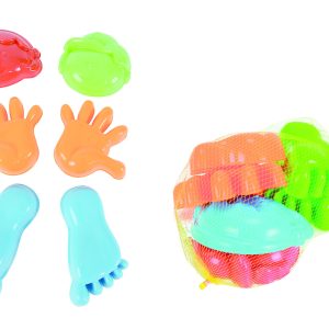 Zandvormen – 6stuks (hand/voet/hoofd)
