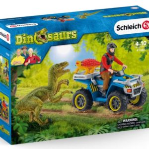 Schleich Dinosaurs – Vlucht van Velociraptor op quad