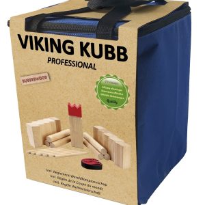 Kubb Viking Professional met Rode Koning (Rubberhout)