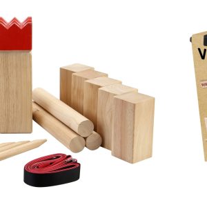 Kubb Viking Professional met Rode Koning (Rubberhout)