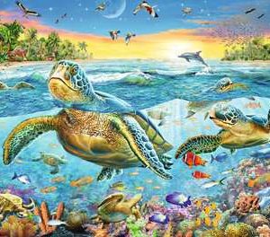 Puzzel (100stuks XXL) – Zeeschildpadden