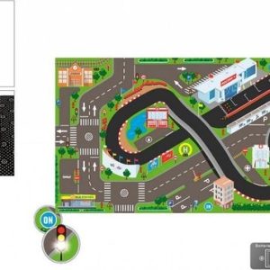 Speeltapijt circuit met led verkeerslichten