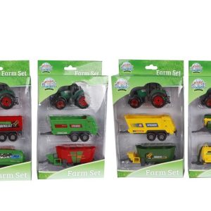 Kids Globe tractor set 3-delig : 1 exemplaar