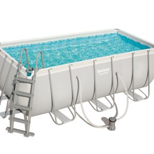 Bestway Power Steel Rectangular Frame Pool Set (412x201x122cm)