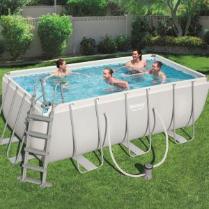 Bestway Power Steel Rectangular Frame Pool Set (412x201x122cm)