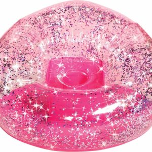 Make it Real – Opblaasbare glitter confetti stoel (roze)