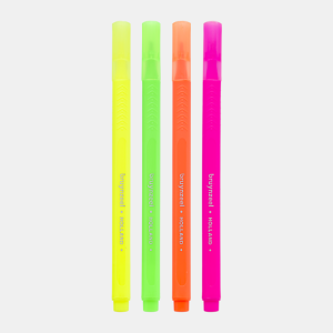 Bruynzeel Markeerstift Highlighter Neon Slim – 4stuks