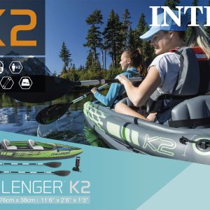 Kayak set CHALLENGER K2 (351x76x38cm) – groen