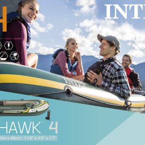 Roeiboot set SEAHAWK 4 (351x145x48cm) – groen