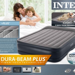 Intex Dura-beam Plus luchtbed (152 x 203 x 42cm) – grijs