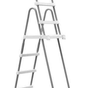 Intex Zwembadladder Krystal Clear (aluminium) – 132cm (grijs/wit)