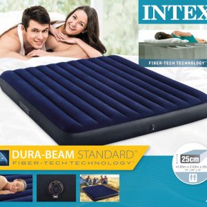 Intex Dura-beam Standard luchtbed (183 x 203 x 25cm) – nachtblauw