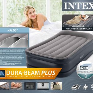 Intex Dura-beam Plus luchtbed (99 x 191 x 42cm) – grijs