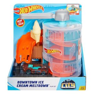 Hot Wheels City – Downtown Ice Cream Meltdown Playset