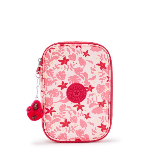 Pennenzak 100 PENS - Pink Leaves