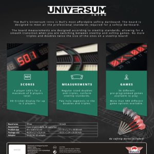 Bull’s Universum Intro Softtip Dartbord – Black