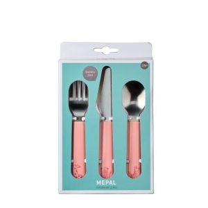 Kinderbestekset mio (3-delig) – Deep pink