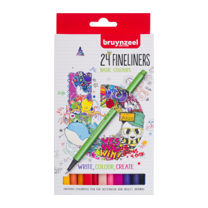 Bruynzeel Fineliner – set van 24 kleuren