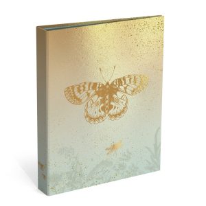 Ringband A4 met 2 ringen – Midnight Gold butterfly gold mint