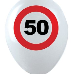 12 ballonnen 12″ traffic 50 jaar