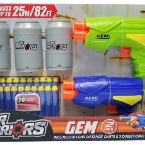 Air Warriors – Gem (2-pack) met 3 blikken en 20 lange afstand pijltjes