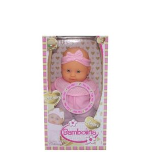 Bambolina Amore Babypop (26cm) Soft met 4 melodieën (Roze OF Blauw) – assor