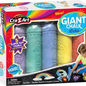 Cra-Z-Art Giant Stoepkrijt – 5stuks (gekleurd)