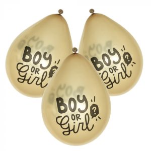 Latex ballonnen Boy or girl? 6stuks – 23cm