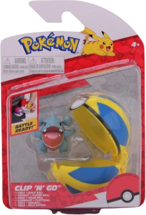 Pokémon Clip 'N' Go - Gible + Quick Ball - Afbeelding 2