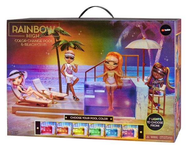 Rainbow High - Color Change Pool & Beach Club Playset (Poppenstrandset) - Afbeelding 3