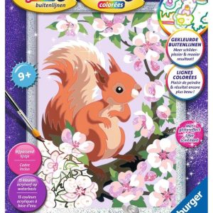 Schilderen op nummer – Eekhoorn in de lente